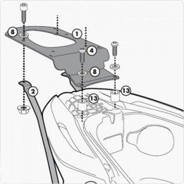 Σχάρα Givi SR5600M Piaggio MP3 yourban 125-300 '11/ MP3 300 HPE '19-'22