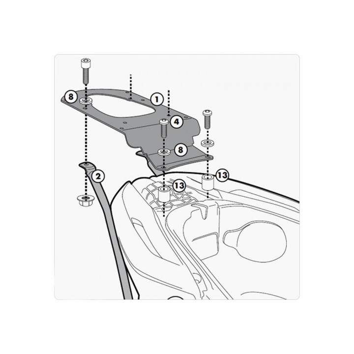 Σχάρα Givi SR5600M Piaggio MP3 yourban 125-300 '11/ MP3 300 HPE '19-'22